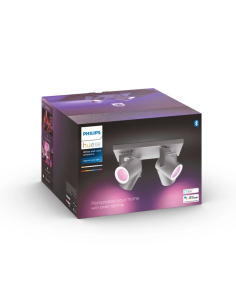 Foco inteligente de 4 luces aluminio Argenta 5.7W GU10 2000-6500K RGB HueWhite and Color Ambiance 2