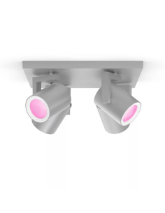 Foco inteligente de 4 luces aluminio Argenta 5.7W GU10 2000-6500K RGB HueWhite and Color Ambiance