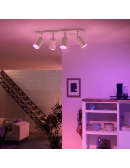 Spot intelligent 4 lumières Fugato lumière allumée | leonleds