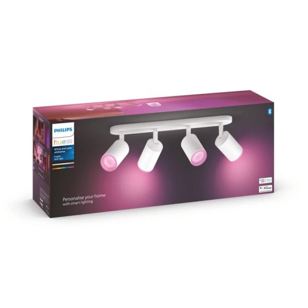 Foco inteligente 4 luces Fugato caja producto| LeonLeds