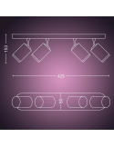 Foco inteligente 4 luces Fugato medidas producto| LeonLeds