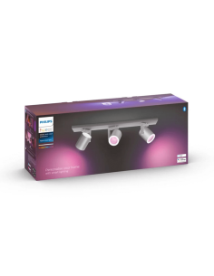 Foco inteligente de 3 luces Argenta aluminio 5.7W GU10 2000-6500K RGB HueWhite and Color Ambiance 2