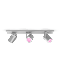 Foco inteligente de 3 luces Argenta aluminio 5.7W GU10 2000-6500K RGB HueWhite and Color Ambiance