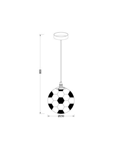 Plafonnier Soccer Ball par Champion Measurements | leonleds