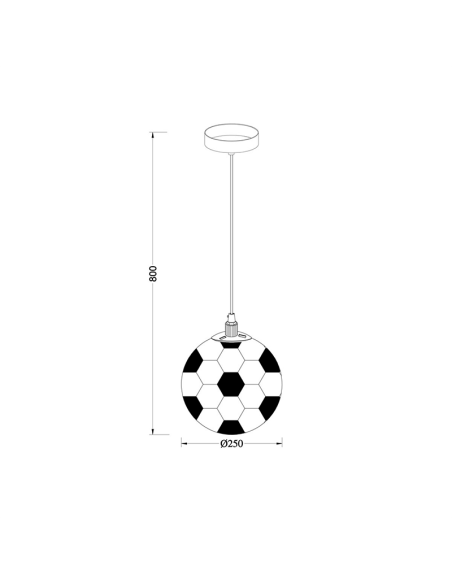 Plafonnier Soccer Ball par Champion Measurements | leonleds