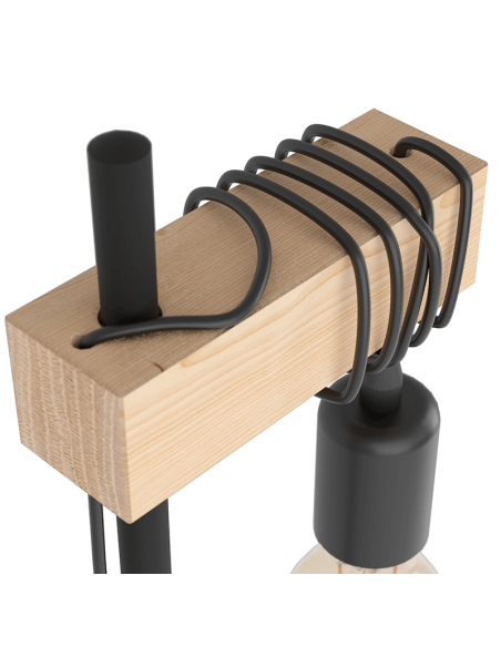 Vintage Brown Townshend 1XE27 Candeeiro de Mesa da Eglo Medidas | leonleds