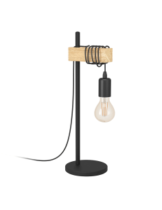 Lámpara de sobremesa vintage Townshend 1XE27marrón de Eglo Medidas | LeonLeds