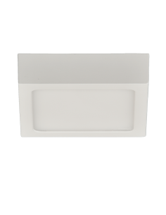 Plafón de techo LED cuadrado Roku 9cm blanco 6W 420Lm 3000K o 4000K