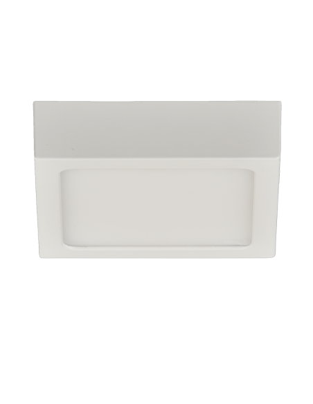 Plafón de techo LED cuadrado Roku 9cm blanco 6W 420Lm 3000K o 4000K