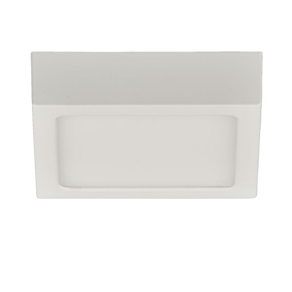 Plafón de techo LED cuadrado Roku 9cm blanco 6W 420Lm 3000K o 4000K