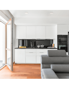 Plafonnier LED carré Roku 9cm blanc 6W 420Lm 3000K ou 4000K 2