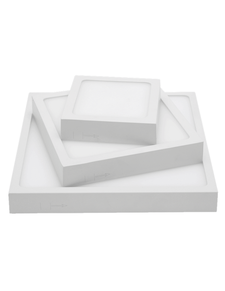 Plafón de techo LED cuadrado Roku 9cm blanco 6W 420Lm 3000K o 4000K otras medidas