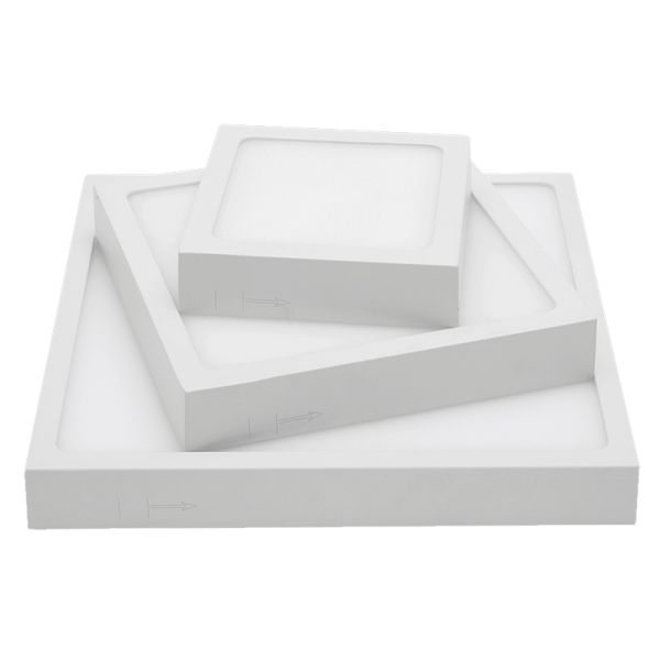 Plafón de techo LED cuadrado Roku 9cm blanco 6W 420Lm 3000K o 4000K otras medidas