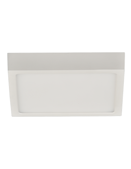 Plafonnier LED carré Roku 14cm blanc 12W 950Lm 3000K ou 4000K