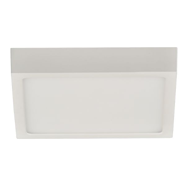 Plafonnier LED carré Roku 14cm blanc 12W 950Lm 3000K ou 4000K