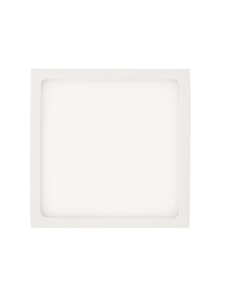 Plafón de techo LED cuadrado Roku 14cm blanco 12W 950Lm 3000K o 4000K pormenor