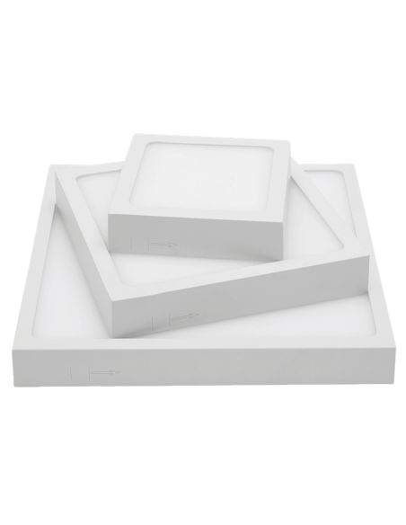 Lâmpada de teto LED quadrada Roku 14cm branco 12W 950Lm 3000K ou 4000K outros tamanhos