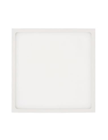 Plafonnier LED carré Roku 19cm blanc 18W 1450Lm 3000K ou 4000K détails