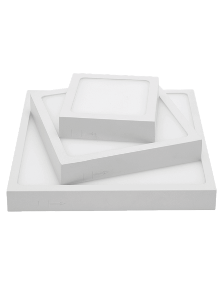 Plafón de techo LED cuadrado Roku 19cm blanco 18W 1450Lm 3000K o 4000K otras medidas