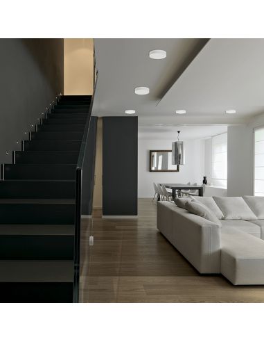 Lâmpada de teto LED redonda Kore 9cm branco 6W 420Lm 3000K ou 4000K ambiente