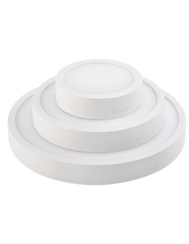 Lâmpada de teto LED redonda Kore 14cm branco 12W 950Lm 3000K ou 4000K tipos de medidas