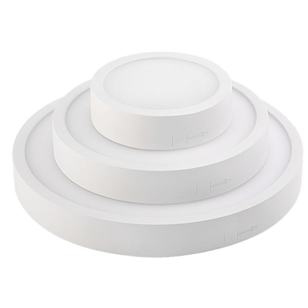 Plafonnier LED rond Kore 14cm blanc 12W 950Lm 3000K ou 4000K types de mesures