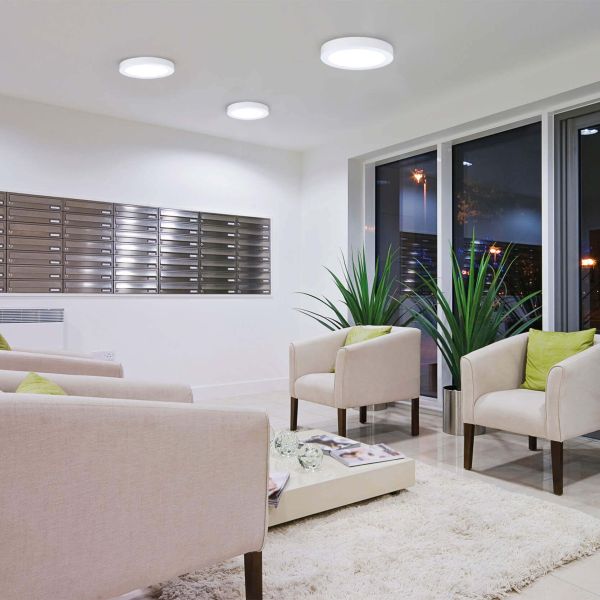 Plafón de techo LED redondo Kore 19cm blanco 18W 1450Lm 3000K o 4000K ambiente