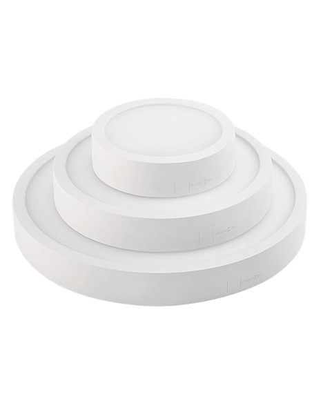 Plafonnier LED rond Kore 19cm blanc 18W 1450Lm 3000K ou 4000K type de mesures