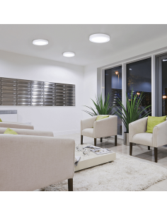 Plafón de techo LED redondo Kore 28cm blanco 24W 1930Lm 3000K o 4000K 2