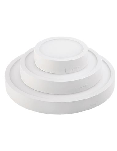 Plafón de techo LED redondo Kore 28cm blanco 24W 1930Lm 3000K o 4000K tipo de medidas