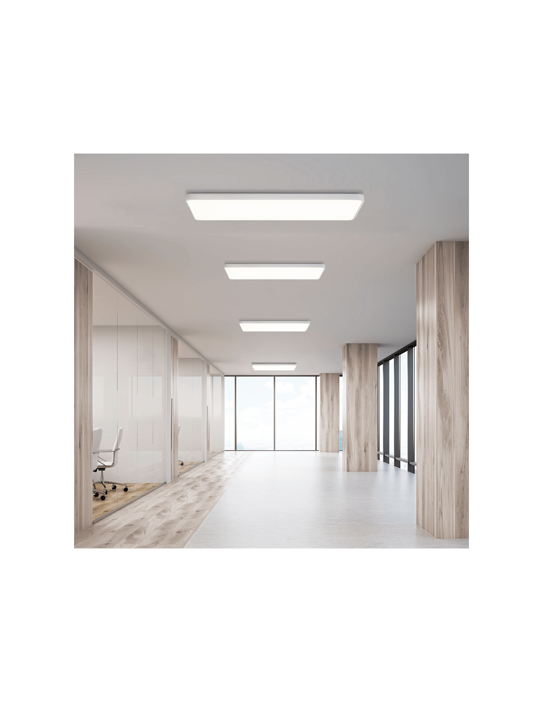 Luminária de teto LED 120cm Turim 55W 3000K ou 4000K leonleds