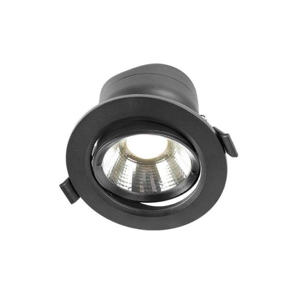 Spot encastrable orientable noir LED 6W - 50W Changement de couleur CCT Switch UGR 19 Triac Libertad 6 Adj. HoffLumière | leonle