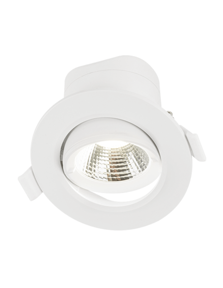 Puissant projecteur blanc orientable LED 9W - 70W Changement de couleur CCT Switch Triac Libertad 9 Adj. HoffLumière | leonleds