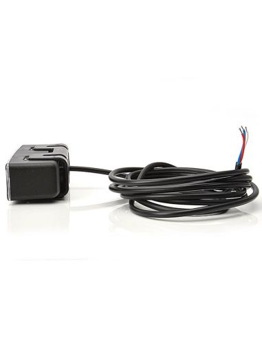 Traseira LED Retangular com Nevoeiro e Reversível e Abajur Transparente 12V-24V W101 | leonleds