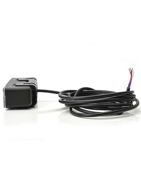 Traseira LED Retangular com Nevoeiro e Reversível e Abajur Transparente 12V-24V W101 | leonleds