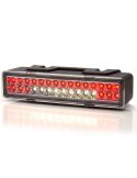 Trasero LED rectangular con Niebla y Marcha Atrás y Tulipa Transparente 12V-24V W101 | LeonLeds