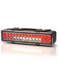 Rectangulaire LED Arrière avec Brouillard et Inverseur et Abat-jour Transparent 12V-24V W101 | leonleds