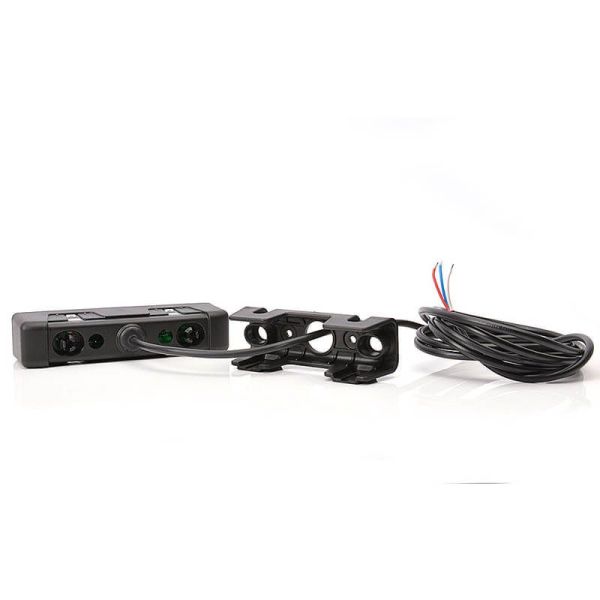 Trasero LED rectangular con Niebla y Marcha Atrás y Tulipa Transparente 12V-24V W101 | LeonLeds