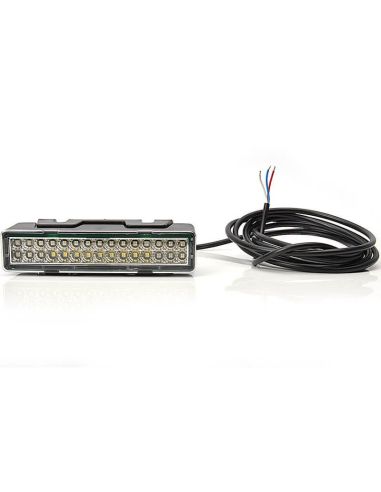 Trasero LED rectangular con Niebla y Marcha Atrás y Tulipa Transparente 12V-24V W101 | LeonLeds