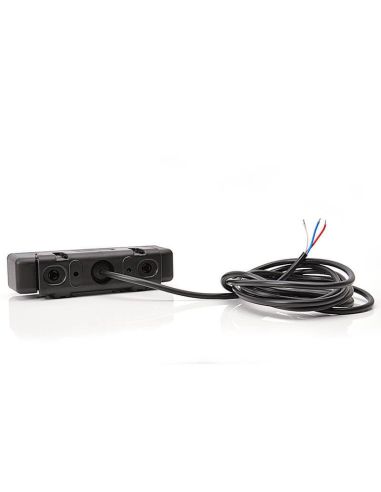 Traseira LED Retangular com Nevoeiro e Reversível e Abajur Transparente 12V-24V W101 | leonleds