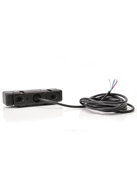 Traseira LED Retangular com Nevoeiro e Reversível e Abajur Transparente 12V-24V W101 | leonleds