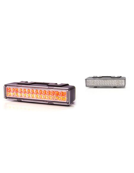 Piloto Trasero LED rectangular con 3 Funciones y Tulipa Transparente W98 12V-24V Was | LeonLeds