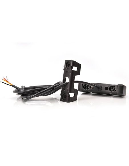 Piloto Trasero LED rectangular con 3 Funciones y Tulipa Transparente W98 12V-24V Was | LeonLeds