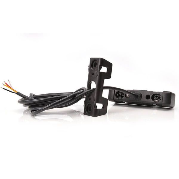 Piloto Trasero LED rectangular con 3 Funciones y Tulipa Transparente W98 12V-24V Was | LeonLeds