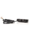 Piloto Trasero LED rectangular con 3 Funciones y Tulipa Transparente W98 12V-24V Was | LeonLeds