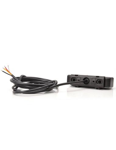 Piloto Trasero LED rectangular con 3 Funciones y Tulipa Transparente W98 12V-24V Was | LeonLeds