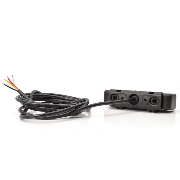 Piloto Trasero LED rectangular con 3 Funciones y Tulipa Transparente W98 12V-24V Was | LeonLeds