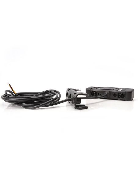 Piloto Trasero LED rectangular con 3 Funciones y Tulipa Transparente W98 12V-24V Was | LeonLeds