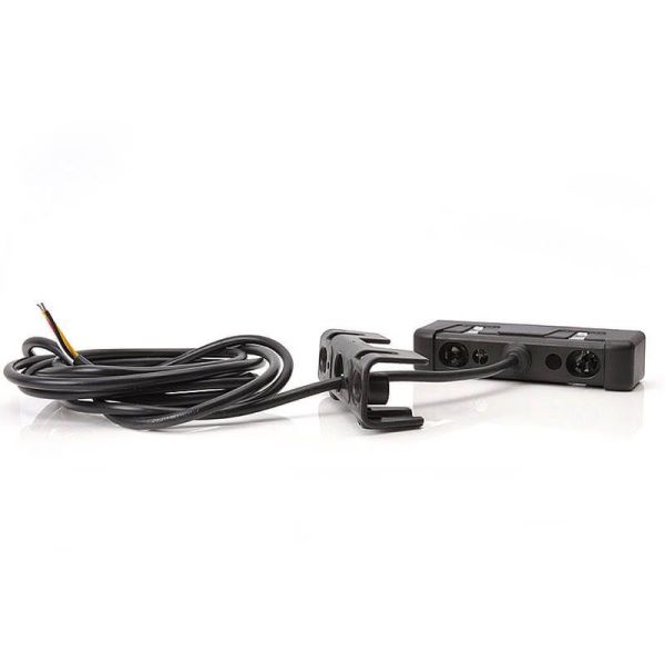 Piloto Trasero LED rectangular con 3 Funciones y Tulipa Transparente W98 12V-24V Was | LeonLeds