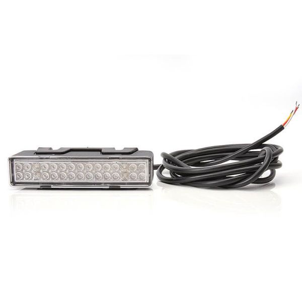 Piloto Trasero LED rectangular con 3 Funciones y Tulipa Transparente W98 12V-24V Was | LeonLeds